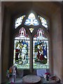 St Mary, Buckland: window in the porch