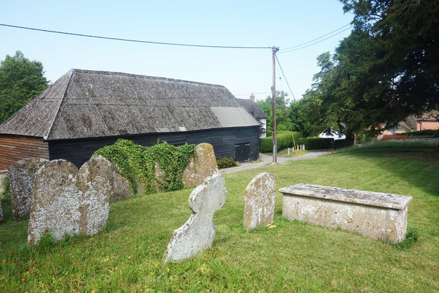 Barn and Tombstones