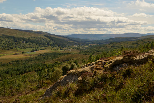 View over Lower Glen Cassley, Sutherland