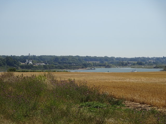 View of River Colne from a bridleway north of Fingringhoe LNR