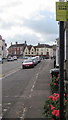 Yellow CCTV Zone notice, Castle Street, Thornbury