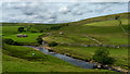 NY8701 : Confluence Whitsundale Beck and the River Swale by Mick Garratt