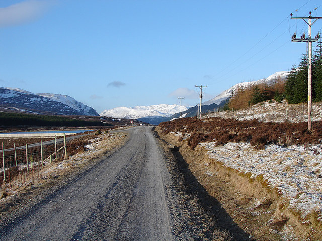 Heading for the hills from Dalwhinnie