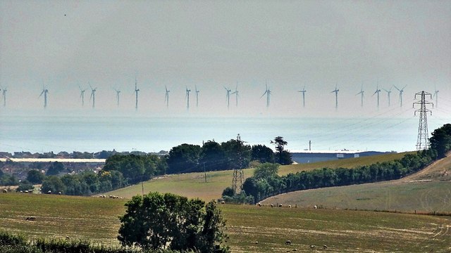 View SSE towards Rampion Wind Farm