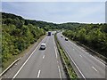 The A38 at the Chudleigh junction, looking south from the bridge over the A38