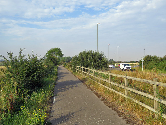 Longstanton: cycle track and roundabout