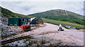 NN2928 : Rail tracks coming from disused gold mine by Trevor Littlewood