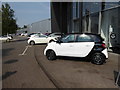 Scene at a Mercedes-Benz car dealership, Nottingham