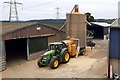 Tractor-driven portable grain dryer, Heddon Low Farm