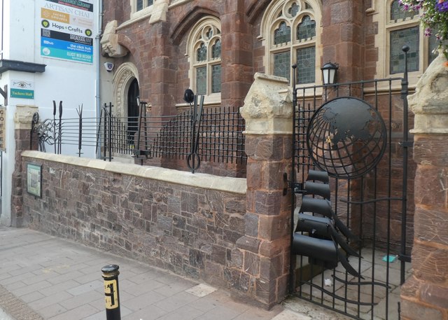 The railings outside Tuckers Hall, Fore Street, Exeter
