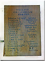 Roll of Honour in Shelland church