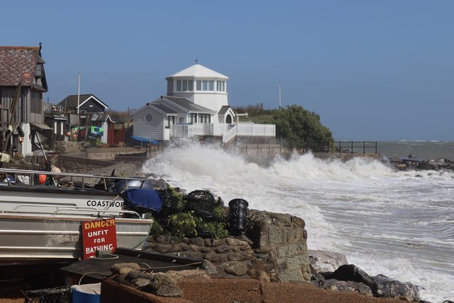 High tide at Steephill Cove