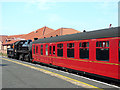 A North Yorkshire Moors Railway train in Whitby station