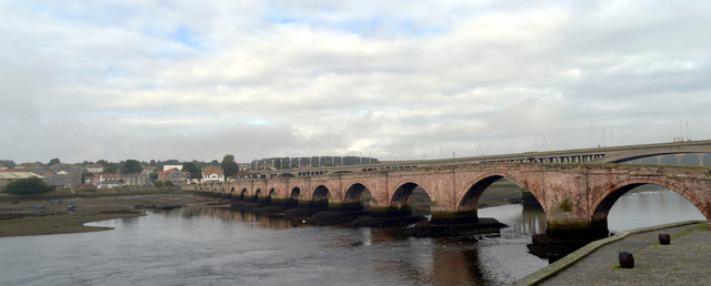 Berwick Bridge seen from the town walls