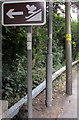 Ski Slope direction sign, Clarence Road, Pontypool