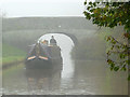 Narrowboat at Marsh Lane Bridge near Nantwich, Cheshire