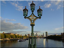 TQ3079 : Lamppost, Westminster Bridge by Robin Sones