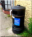 Council notice on a litter bin, The Plain, Thornbury 