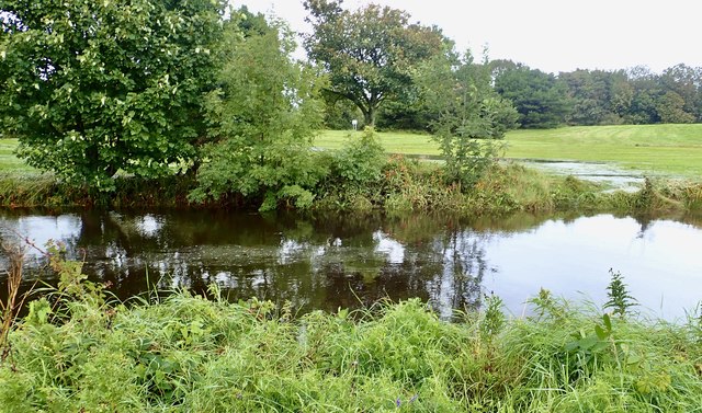 Breach in the bank of the Tullybranigan River in Island's Park