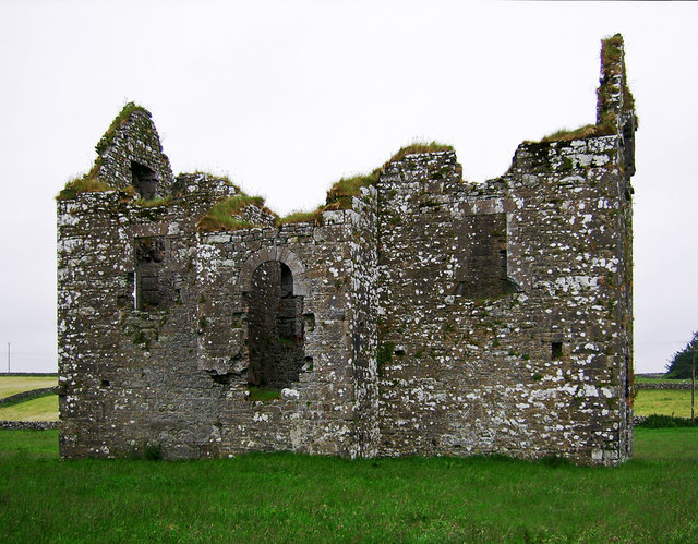 Ruined manor house at site of Annaghkeen Castle, Galway