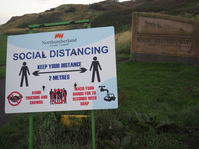 Social Distancing Sign at Spittal