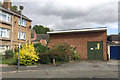 Substation and roses, Bridge Street estate, Warwick