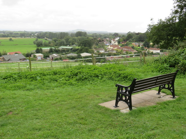 Bench with a view, near Axbridge