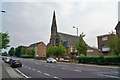 Greenock Road, Paisley, featuring Mossvale Community Church