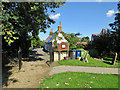 Bourn: church gate and Church Street