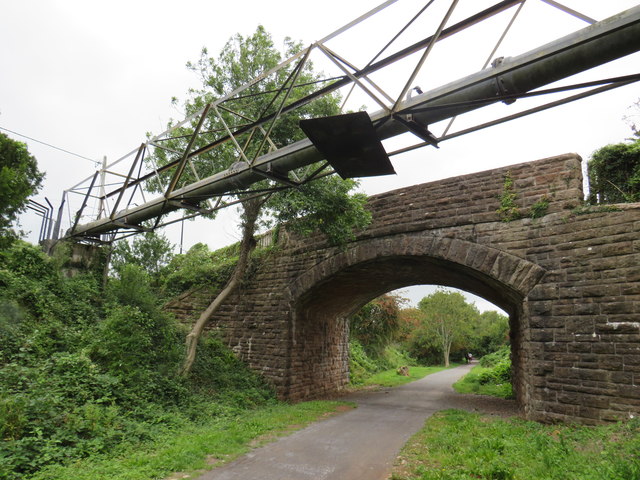 Bridge over the Strawberry Line path, Winscombe