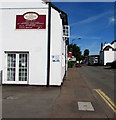 The Riverside Hotel nameboard, Cinderhill Street, Monmouth