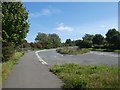 SY6891 : Cycle route and lay-by by A37 near Dorchester by David Smith