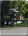 SK6642 : Road sign on West Street, Shelford by Ian S