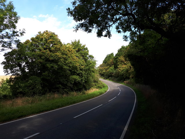 Bend in the Carterton-Burford road