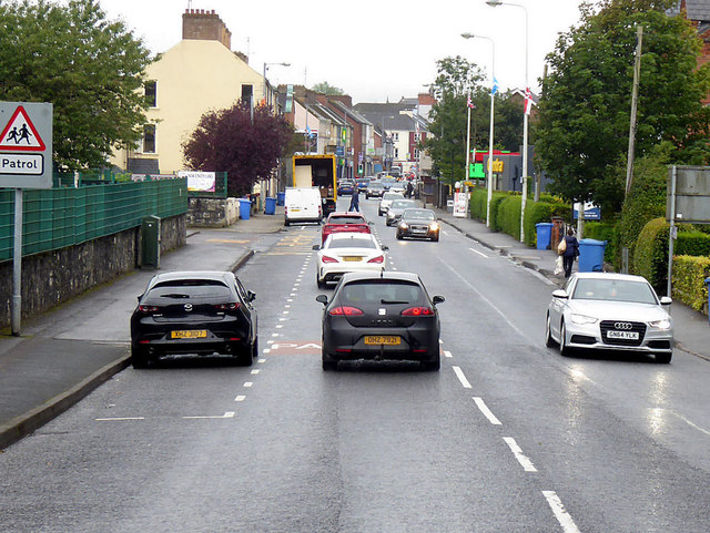 Traffic in Campsie Road, Omagh