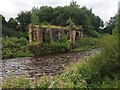 Remains of a railway bridge over the River Mersey