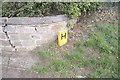SK9237 : Hydrant sign by Bob Harvey