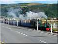 A train on the Fairbourne Railway