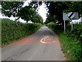 End of the 30 zone beyond the northern edge of Llanarth, Monmouthshire