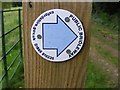 Waymarker, bridleway through Sarsden Woods