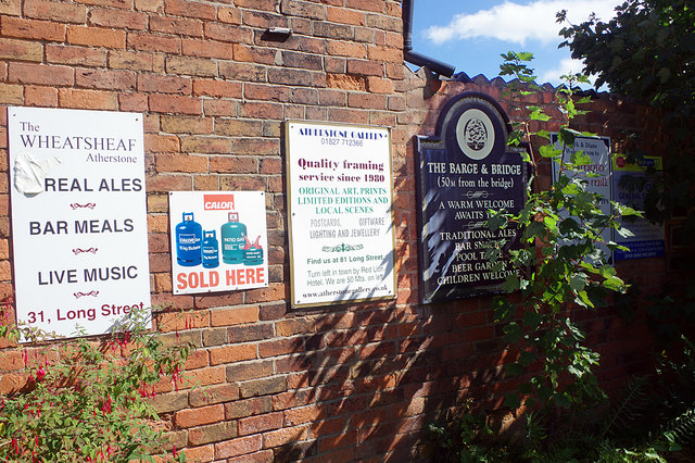 Advertisements by the Coventry Canal