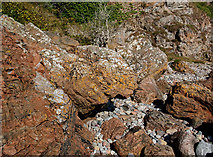 NH7459 : The colour of rocks near Scart Craig by Julian Paren