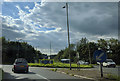 Entering the roundabout at Bishmill Gate junction on the A361, looking west