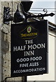 Sign for the Half Moon Inn, Fellbeck