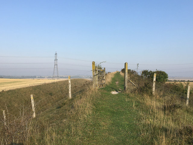 The Devil's Dyke: gate and pylon © John Sutton :: Geograph Britain and ...