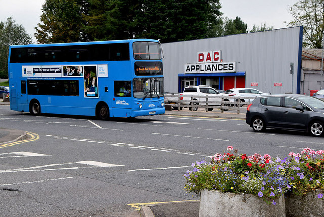 Blue bus, Omagh