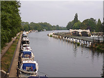 TQ1671 : River Thames at Teddington Weir by Robin Webster