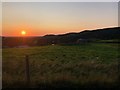 Sunset from path behind Ridgegate Reservoir dam