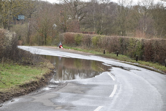 Localised flooding, Upper Haysden Lane