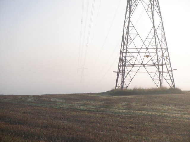 Power line and stubble, Blairhall